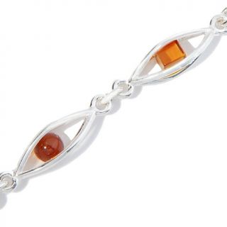 Age of Amber Sterling Silver and Amber Millennium Bracelet