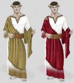 Caesar Roman Emperor Crown Rob Adult Plus Size Costume