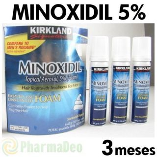 Minoxidil 5 3x60ml Kirkland Anticaida Del Cabello Calvo Peluca