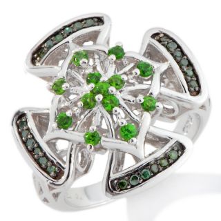  chrome diopside and green diamond maltese cross ring rating 10 $ 41 97