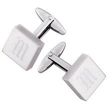 stainless steel engraved square cuff links $ 45 00