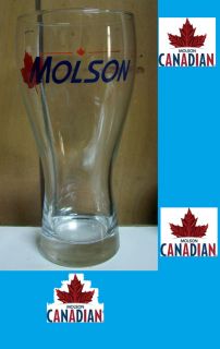  Molson Beer Drinking Glass 7 Inch