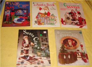 Lot #2 5 Tole Painting Pattern Books Christmas Santa Claus Sampler