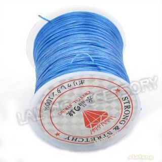 1x New Blue Crystal Elastic Cord Stretchy Thread 130033