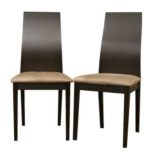 Lambert Modern Dark Brown Dining Chairs   Set of 2