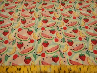 Engelbreit Fabric Kitchen Capers Fabric Watermelon Cherry Fruit Fabric