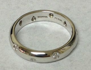 Authentic Tiffany Co Etoile Platinum 950 Diamond Ring Size 5 3 4 Plat