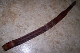 Vintage EUBANKS Leather Belt, Ammo Belt, Gun Belt, Bullet Belt, Size