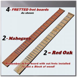 New DIY 4 Cigar Box Guitar Neck Fretted Fret Boards