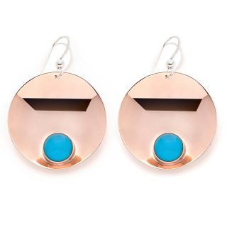 Jay King Sleeping Beauty Turquoise Round Desert Rose Drop Earrings at