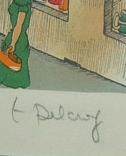 1980s Eugene Delcroy Hand Signed Hand Numbered Litho
