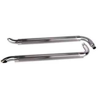 New Chrome Side Pipe Exhaust System 70 Long Pair