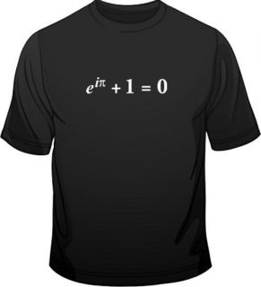 Eulers Identity Equation Nerd Geek Science Mens T Shirt Free Post U K