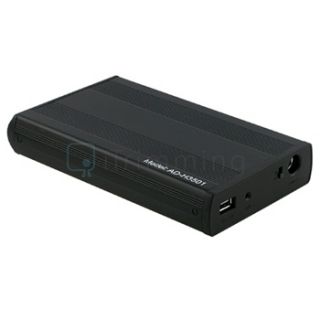 Black Aluminum 3 5 External HDD Hard Disk Drive Enclosure IDE USB 2 0