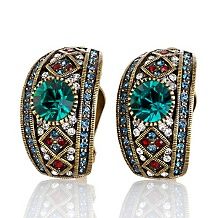 heidi daus daily double half hoop crystal earrings $ 69 95