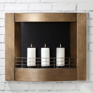 Colin Cowie Wall Mounted Indoor/Outdoor Metal Fireplace at