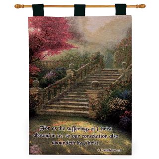 Thomas Kinkade Stairway to Paradise Scripture Tapestry   36 x 26 at
