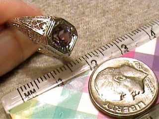 Ring Silver Russian Alexandrite Solitaire Engagement Filigree Color