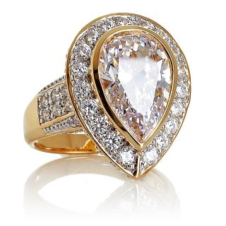 Jewelry Rings Cocktail 5.62ct Absolute™ Pear Shaped Pavé Frame
