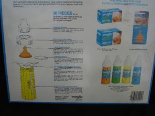 Vtg SEALED 1979 Evenflo Nurser Kit 8 Disposable Baby Bottles 8 oz