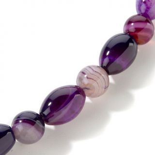 Jay King Enhanced Purple Agate Beaded Sterling Silver Necklace