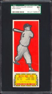 1951 topps ml all stars hoot evers graded sgc 60 excellent c ondition