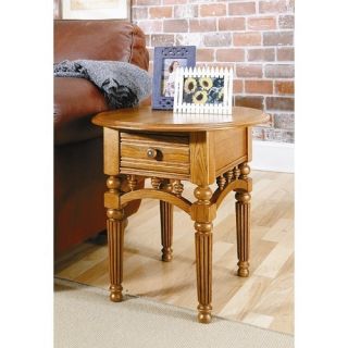 Peters Revington American Tapestry Round End Table in Ginger Oak 5912