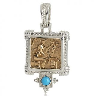  sterling silver and bronze enhancer pendant rating 6 $ 83 97 s