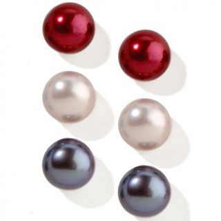 85 9mm cultured freshwater pearl sterling silver set o d