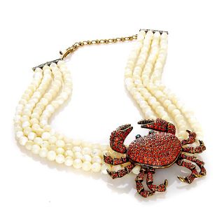 Heidi Daus Heidi Daus Queen Crab 4 Row Beaded 19 Necklace