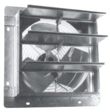 10 Axial Wall Mount Exhaust Fan with Shutters and Rear Gaurd
