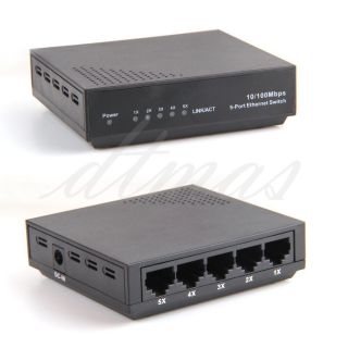 RJ45 5 Ports 10 100Mbps Fast Network Ethernet Switch