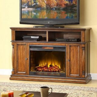   Electric Fireplace Heater Media Entertainment Console TV Stand Wood