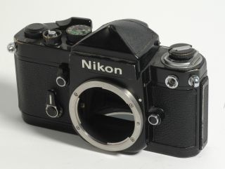 Black Nikon F2 Film SLR Camera Body w de 1 Finder Works