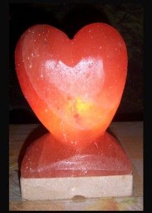 NEW Himalayan Rock Salt Lamp Air Purifier ~ HEART SHAPE W/ ELECTRIC