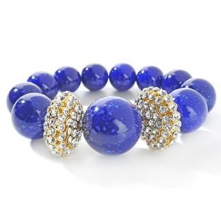166 101 joan boyce blue issima goldtone stretch bracelet rating 8 $ 19