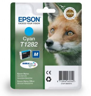 T1282 Epson Original Cyan Printer Ink Cartridge Fox Ink