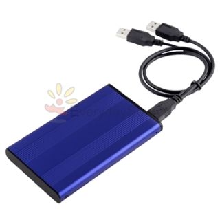 Blue USB 2.0 SATA 2.5 HD HDD Hard Disk Drive Enclosure External