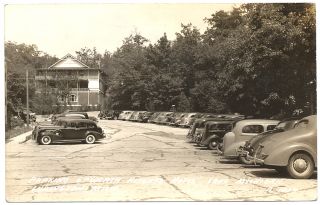  Mich Full Parking Lot at Epworth Heights Hotel RPPC CA 1940