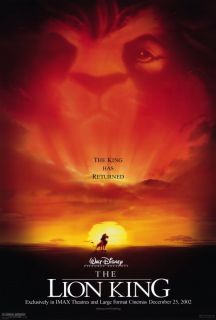 The Lion King Movie Promo Poster Matthew Broderick Jeremy Irons James