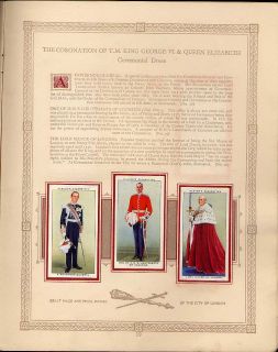  Album Cards John Player Coronation of King George VI Elizabeth