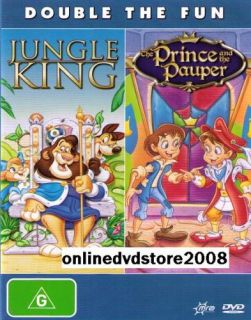JUNGLE KING / The PRINCE & the PAUPER   KIDS (DOUBLE CARTOON) DVD NEW