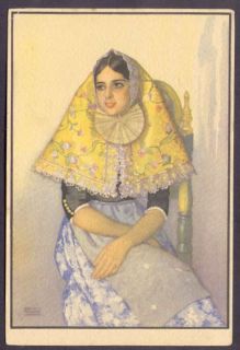 Art Erwin Hubert Woman Costumes Margalida Postcard L K