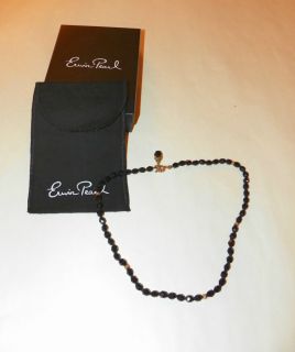 Erwin Pearl Black Toggle Necklace with Pouch Box