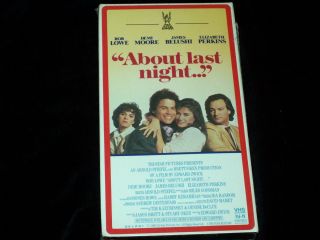  Last Night VHS Movie Rob Lowe Demi Moore Jim Belushi Elizabeth Perkins