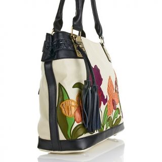 Sharif Artisan Cutout Leather Collage Tote