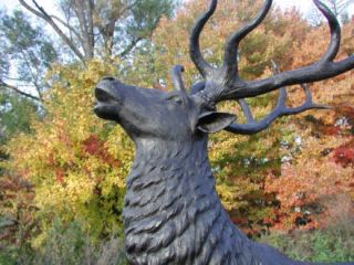 Bronze Elk Moose Caribou Deer Lodge Statue Garden Art