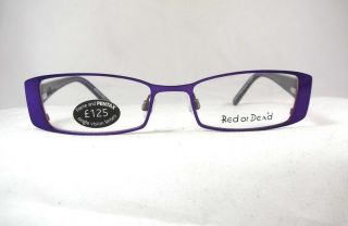 Red or Dead Glasses Frames Spectacles 23 Made in Italy Purple Black