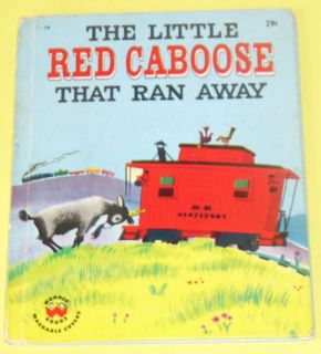 Little Red Caboose That Ran Away 1952 Wonder Book See