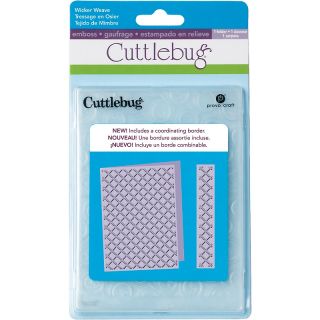 113 4221 cuttlebug cuttlebug 5 x 7 embossing folder border set wicker